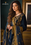 Asim Jofa - Embroidered Velvet 3piece suit - zab973