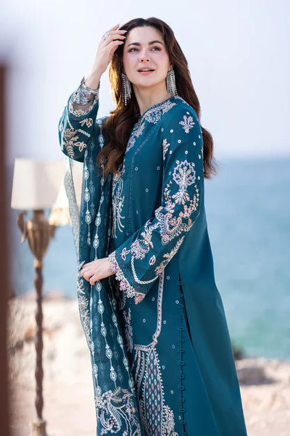 ZARA SHAHJAHAN 3-PIECE COLLECTION ORGANZA EMBROIDERED DUPATTA zab769