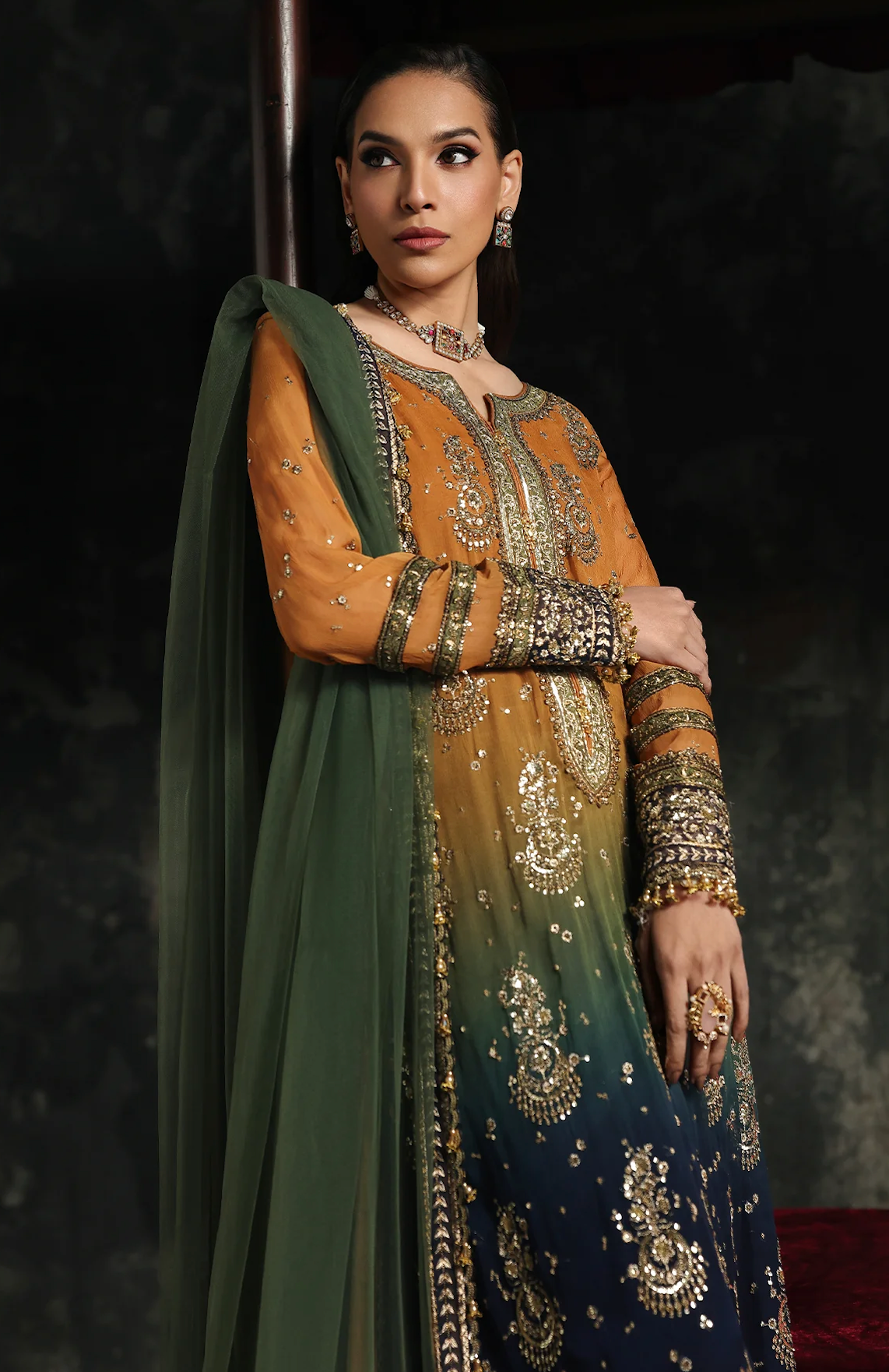 Chrizma - Unstitched Luxury Lawn Heavy Embroidered 3PC Suit - zab1430