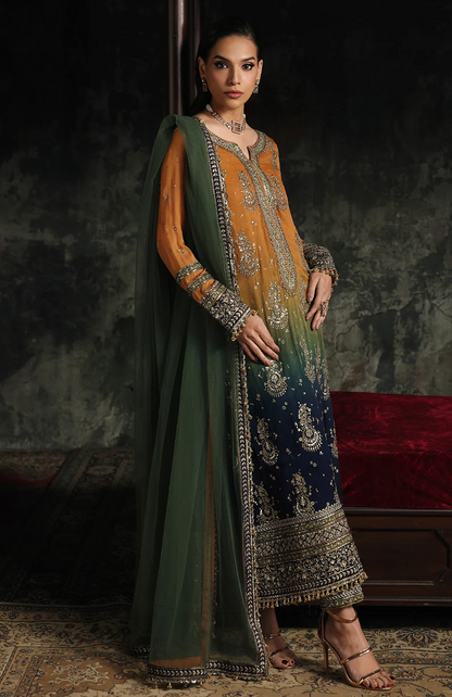 Chrizma - Unstitched Luxury Lawn Heavy Embroidered 3PC Suit - zab1430