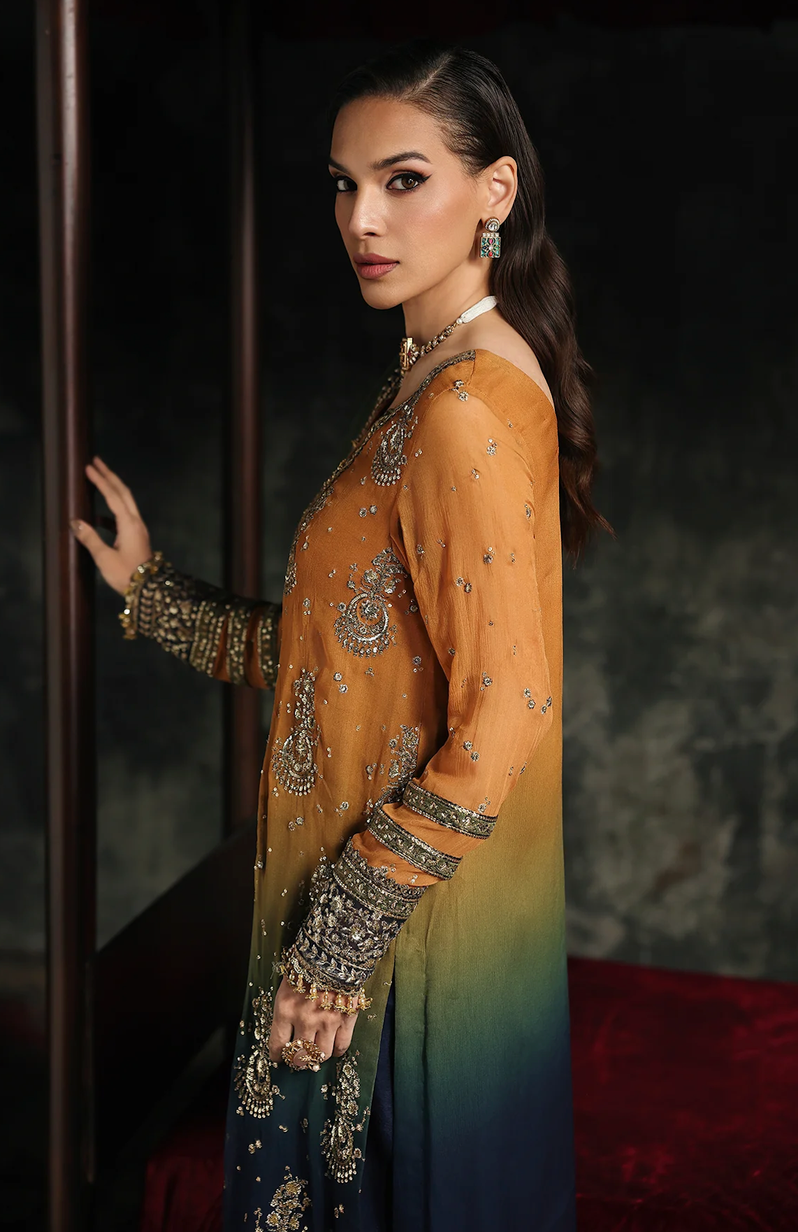 Chrizma - Unstitched Luxury Lawn Heavy Embroidered 3PC Suit - zab1430
