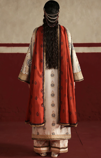 Humjoli - - Unstitched Luxury Lawn Heavy Embroidered 3PC Suit - zab1431