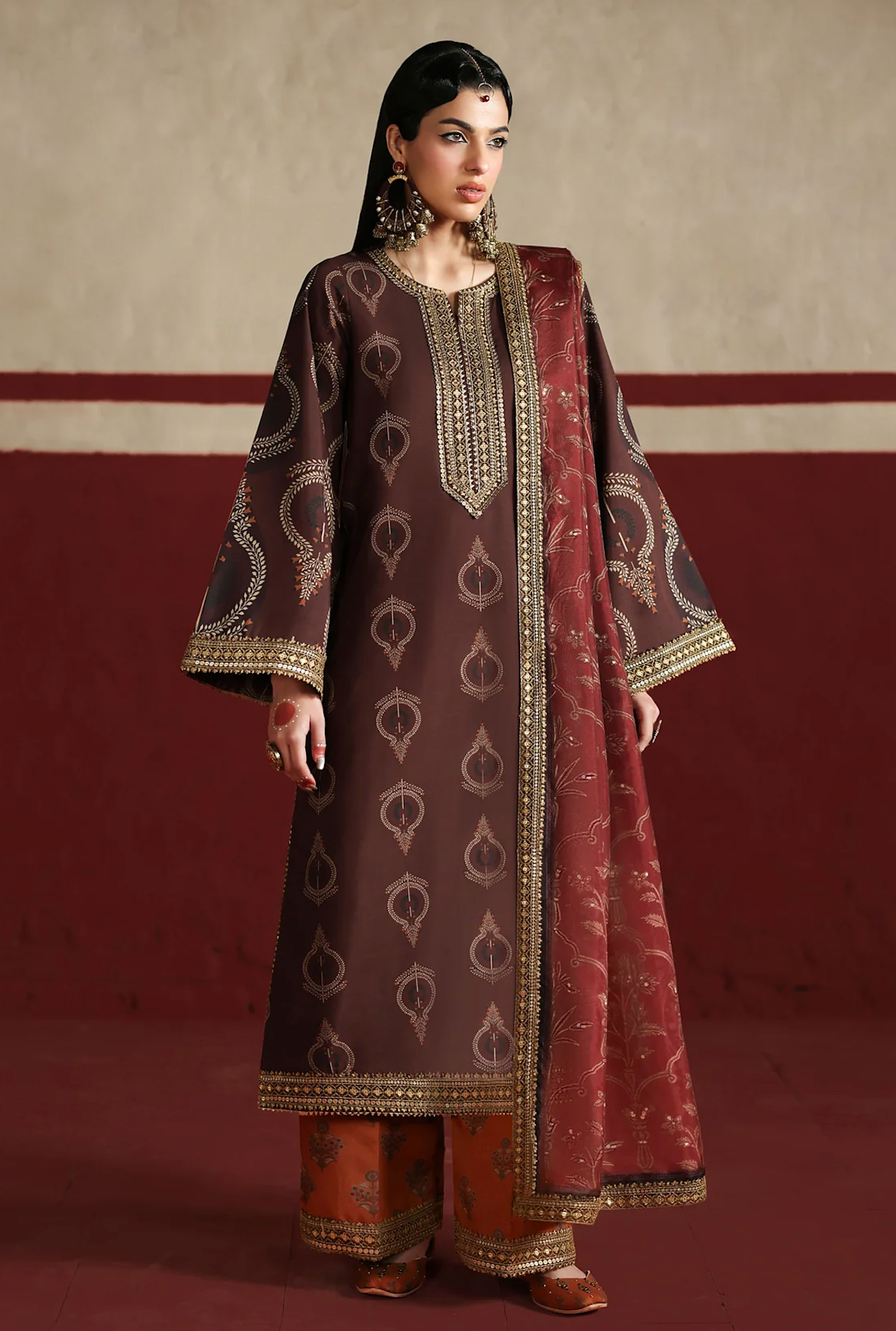 AsimJofa - Unstitched Luxury Lawn Heavy Embroidered 3PC Suit - zab1435