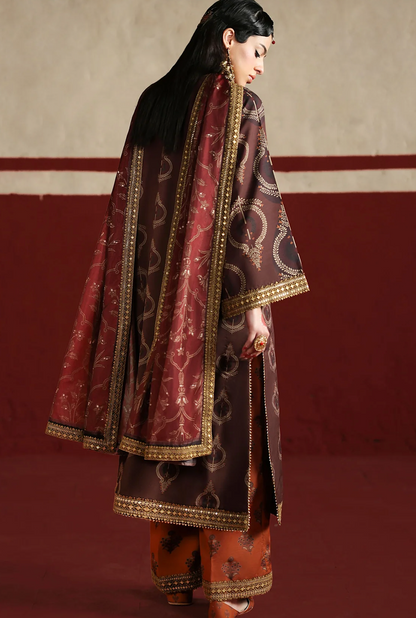 AsimJofa - Unstitched Luxury Lawn Heavy Embroidered 3PC Suit - zab1435
