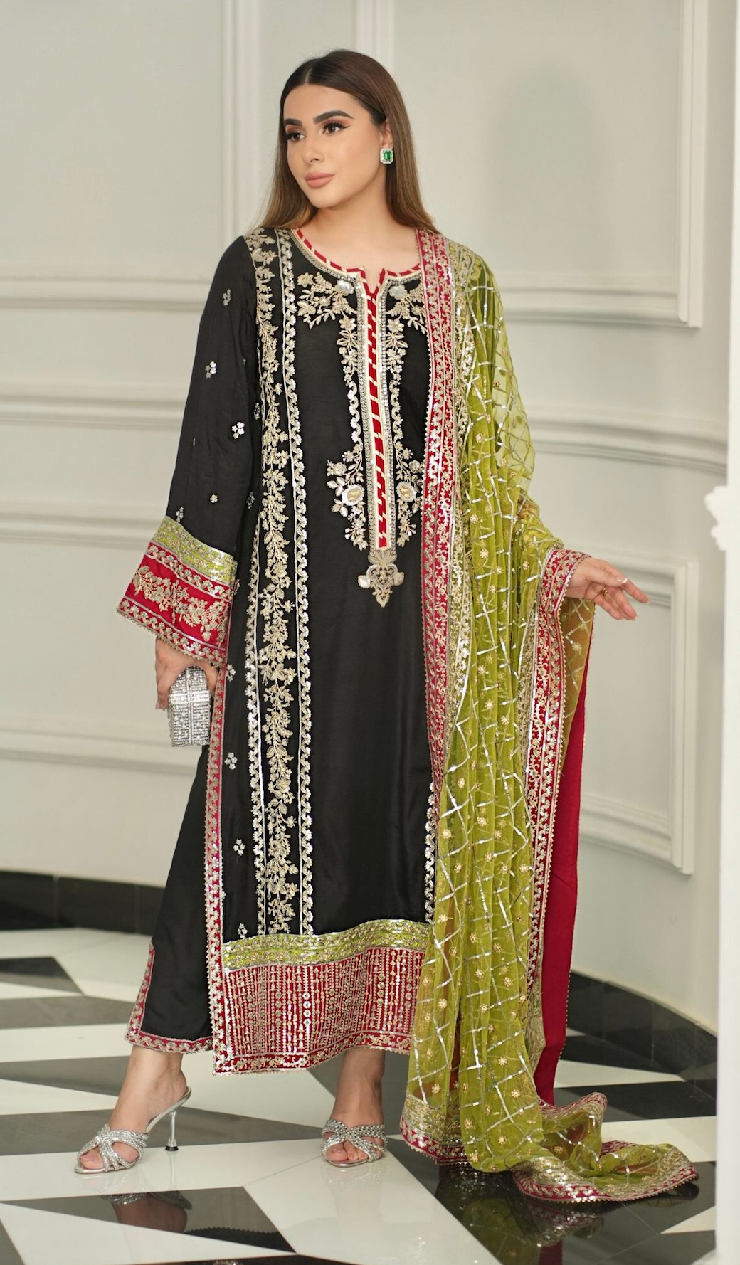 Aneela - Summer 3PC Lawn Embroidered Suit - zab1418