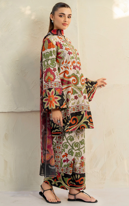 Sapphire - Summer 2PC Lawn Digital Printed Dress - zab1420