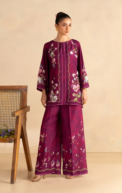 Sapphire - Summer 2PC Lawn Digital Printed Dress - zab1421