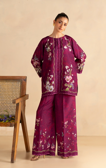 Sapphire - Summer 2PC Lawn Digital Printed Dress - zab1421