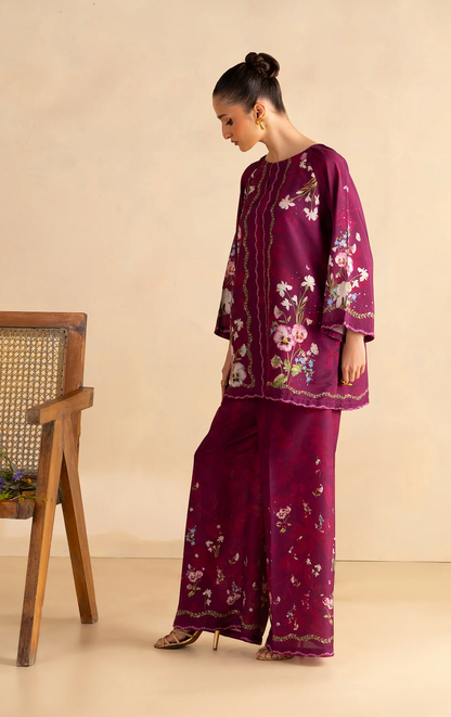 Sapphire - Summer 2PC Lawn Digital Printed Dress - zab1421