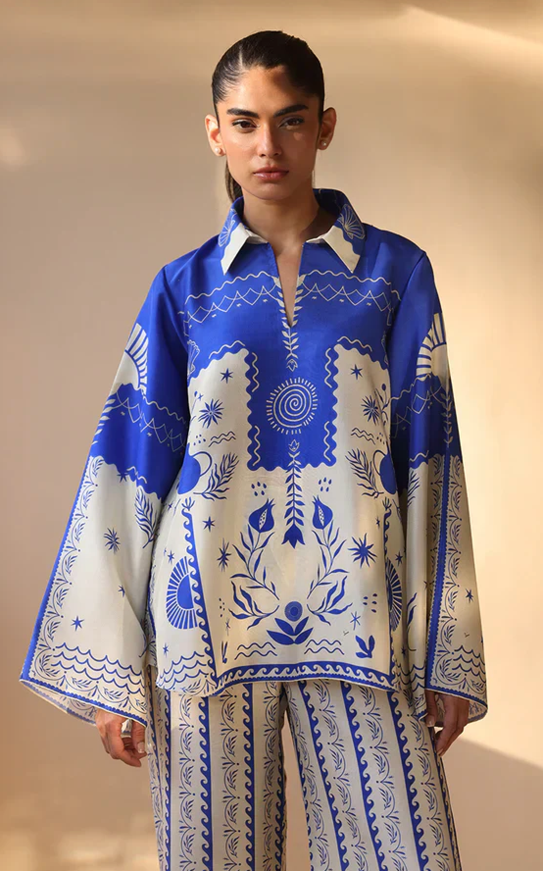 Sapphire - Summer 2PC Lawn Digital Printed Dress - zab1423