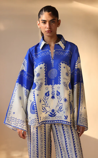 Sapphire - Summer 2PC Lawn Digital Printed Dress - zab1423
