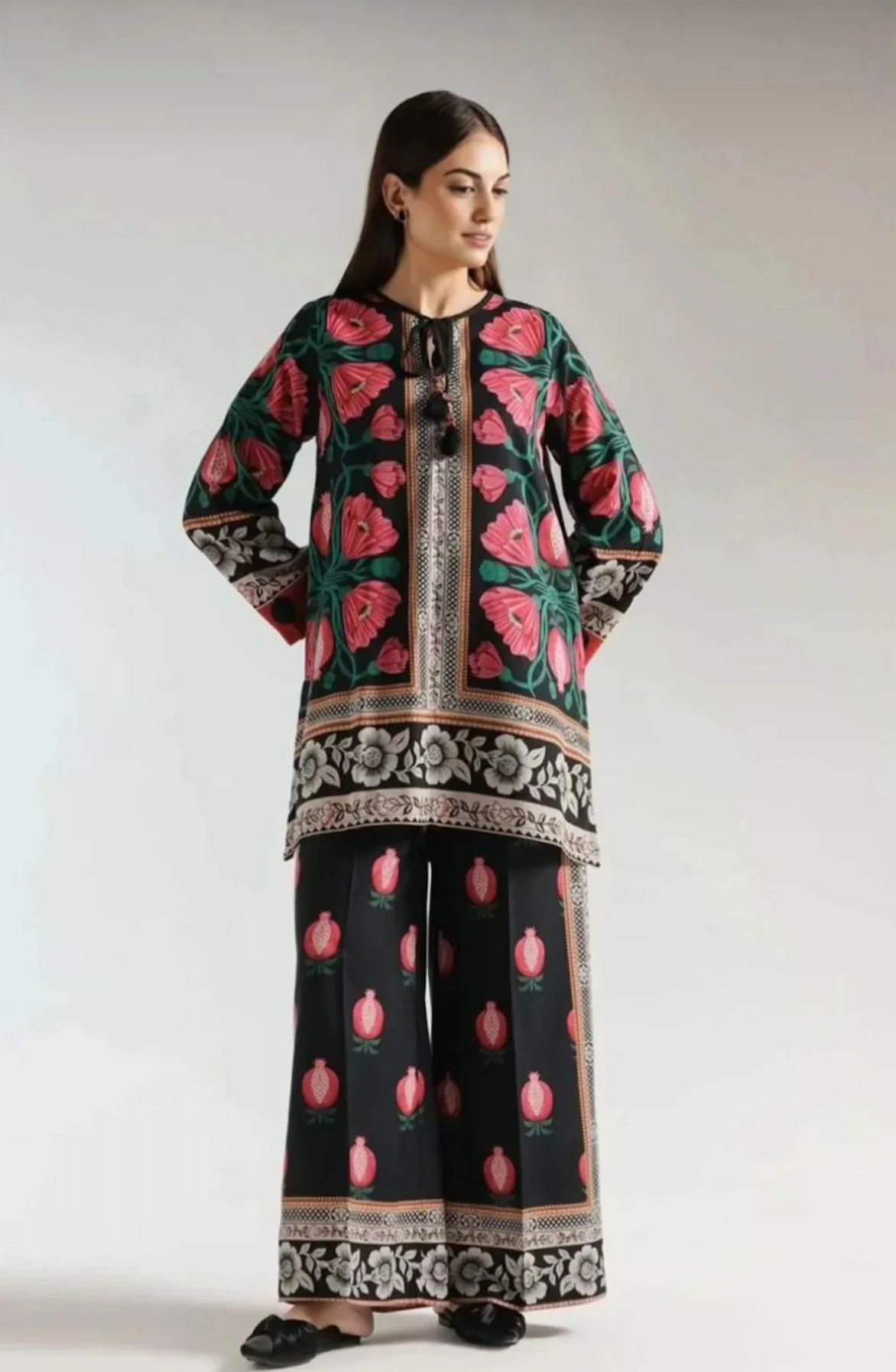 Sapphire - Summer 2PC Lawn Digital Printed Dress - zab1427