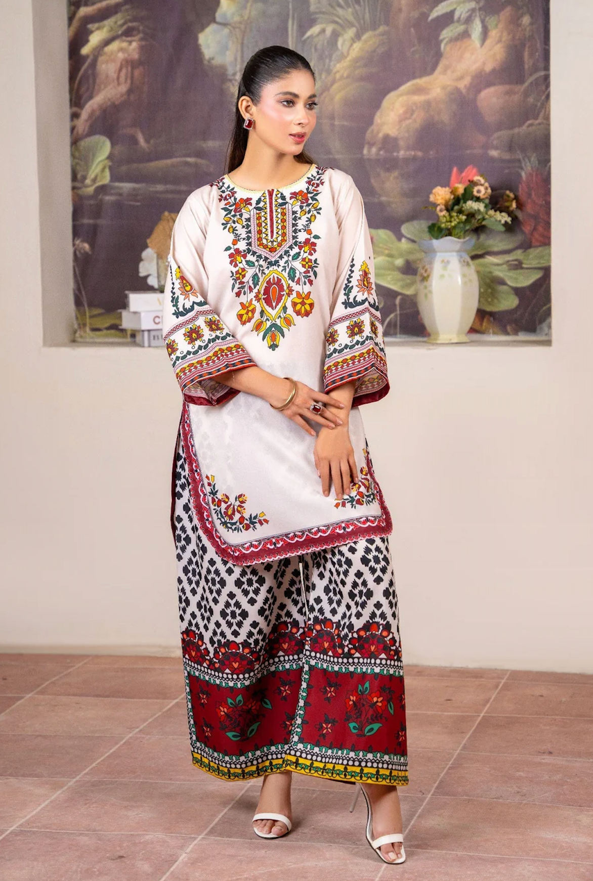 Sapphire - Summer 2PC Lawn Digital Printed Dress - zab1429