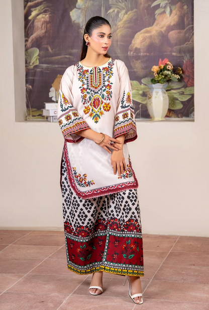Sapphire - Summer 2PC Lawn Digital Printed Dress - zab1429