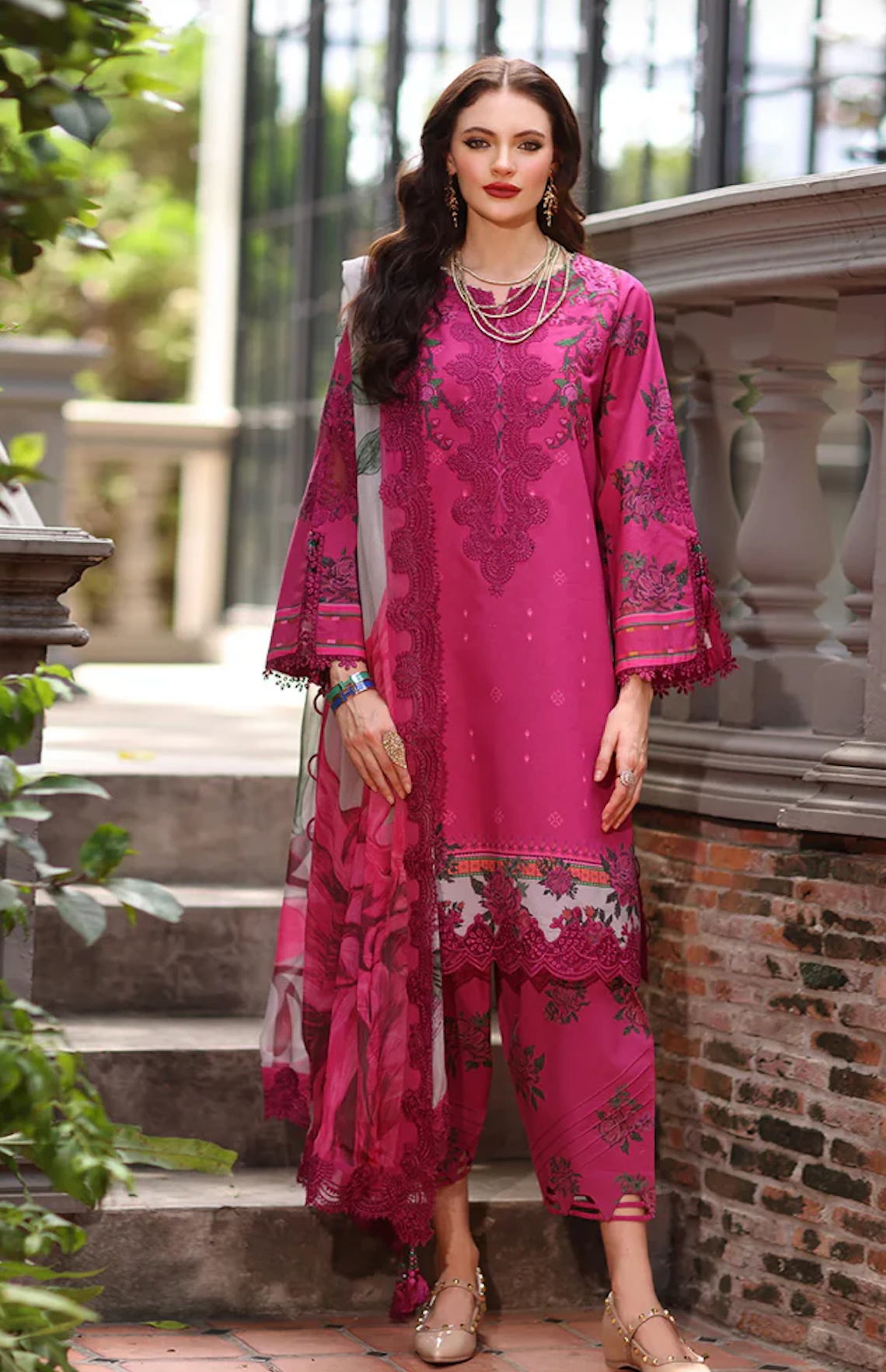 Charizma - Summer 3PC Lawn Digital Printed Dress - zab1446