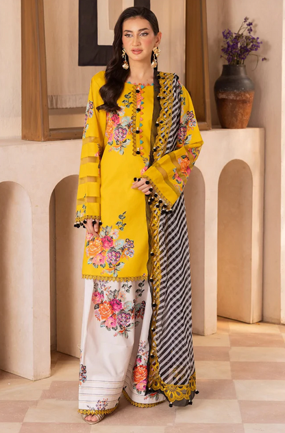 Charizma - Summer 3PC Lawn Digital Print Dress - zab1447