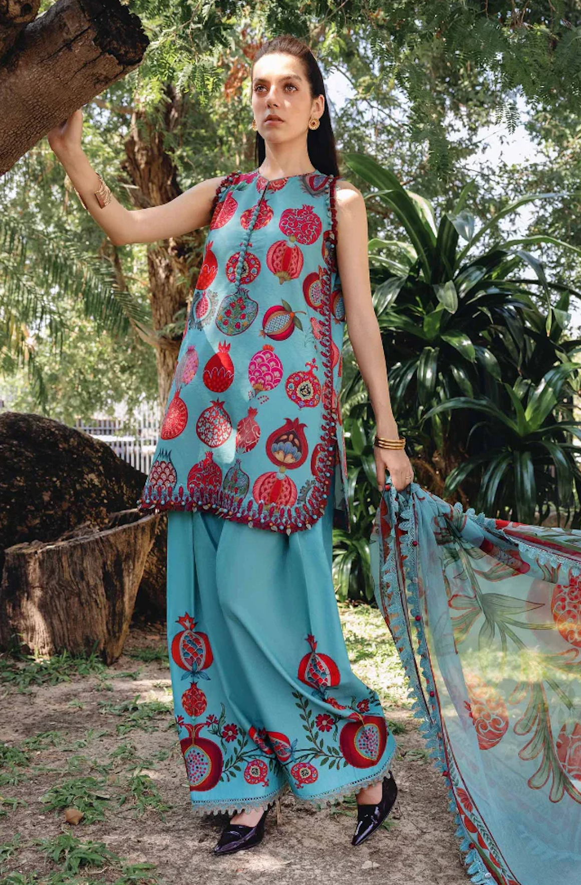 Khaadi - Summer 3PC Lawn Digital Printed Dress - zab1449