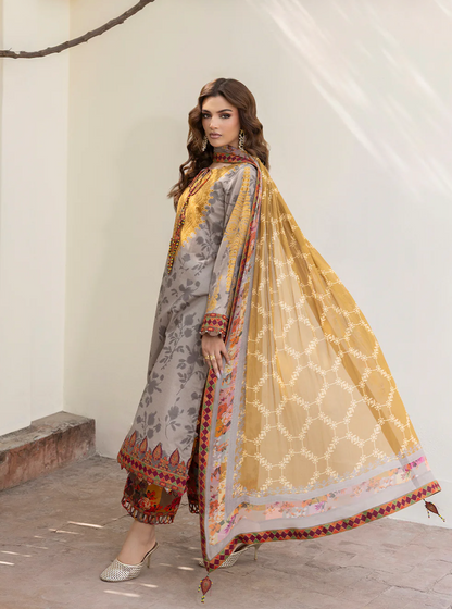 Khaadi - Summer 3PC Lawn Digital Printed Dress - zab1450