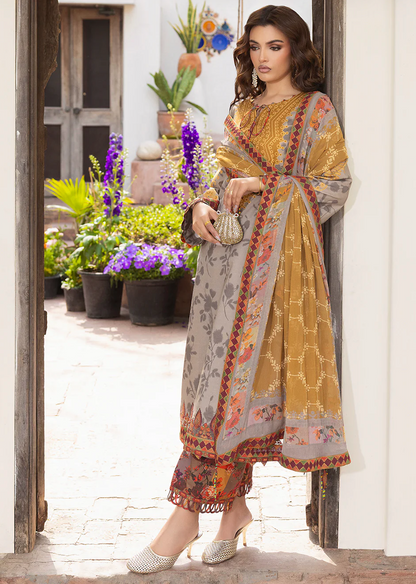 Khaadi - Summer 3PC Lawn Digital Printed Dress - zab1450
