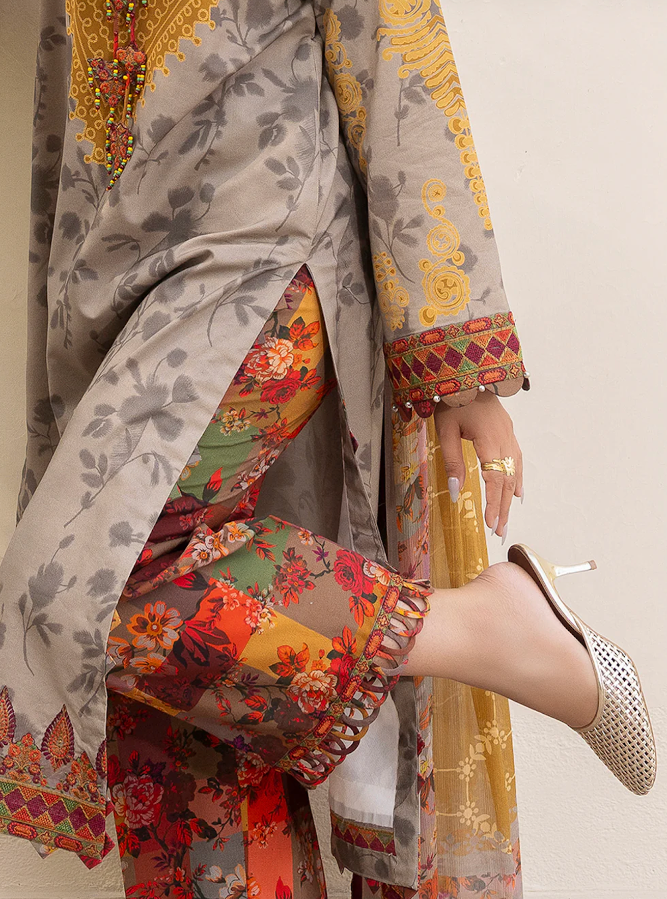 Khaadi - Summer 3PC Lawn Digital Printed Dress - zab1450