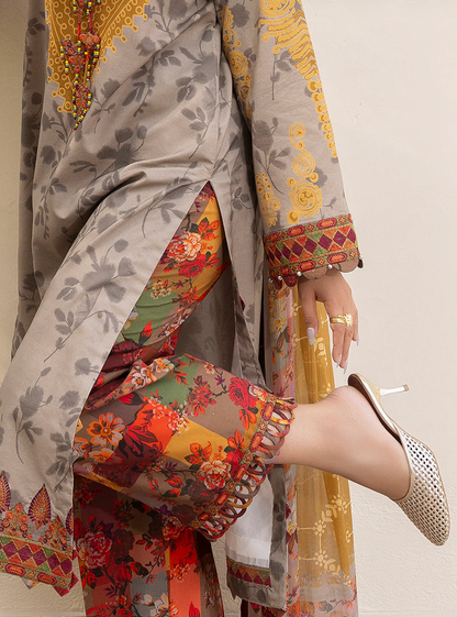 Khaadi - Summer 3PC Lawn Digital Printed Dress - zab1450