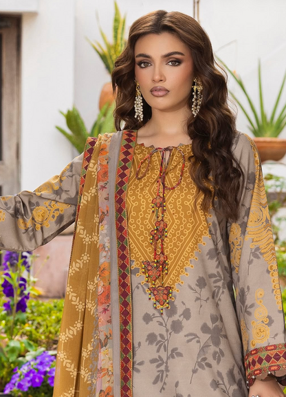 Khaadi - Summer 3PC Lawn Digital Printed Dress - zab1450