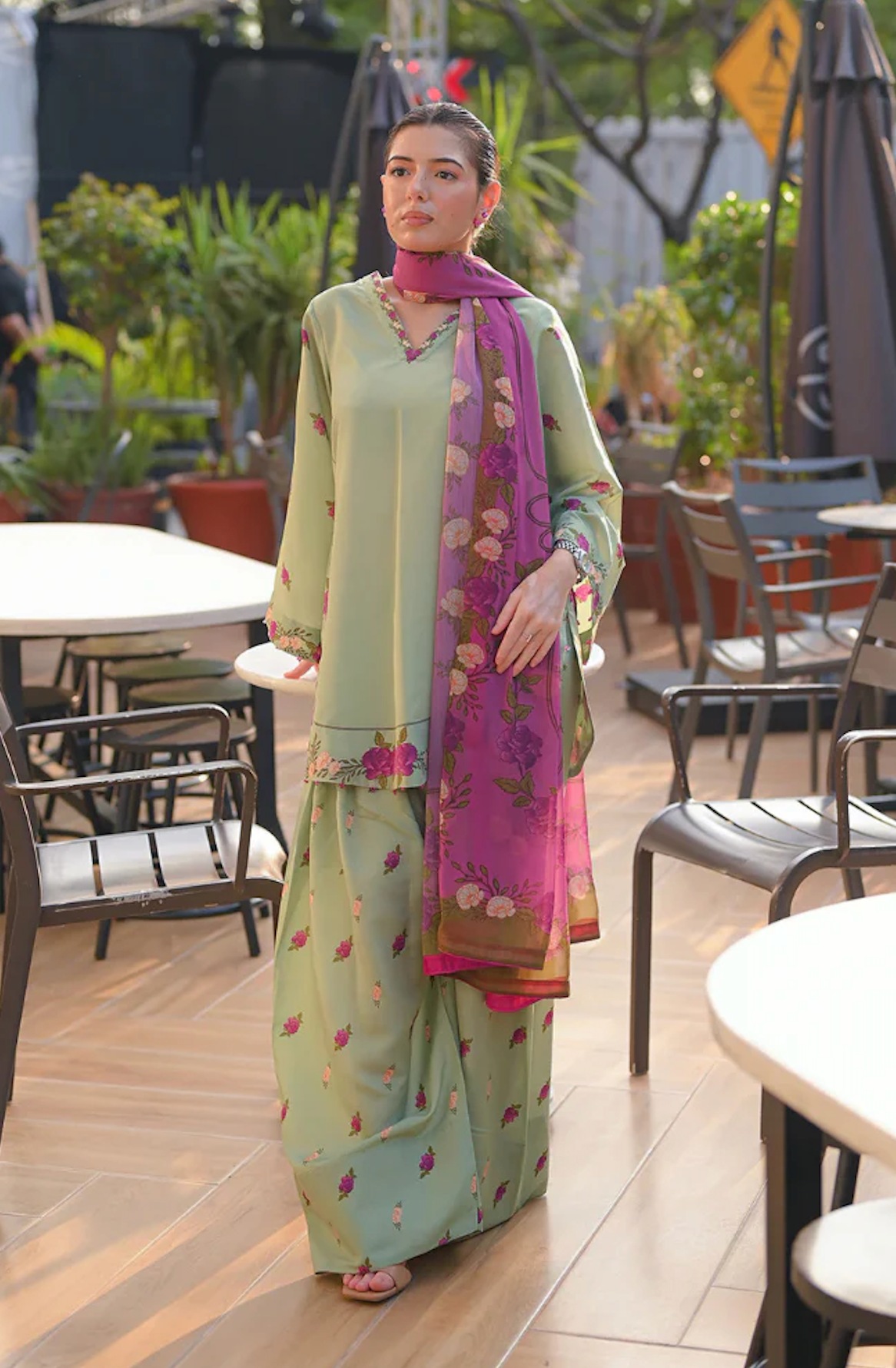 Aneela - Summer 3PC Lawn Digital Printed Dress - zab1452
