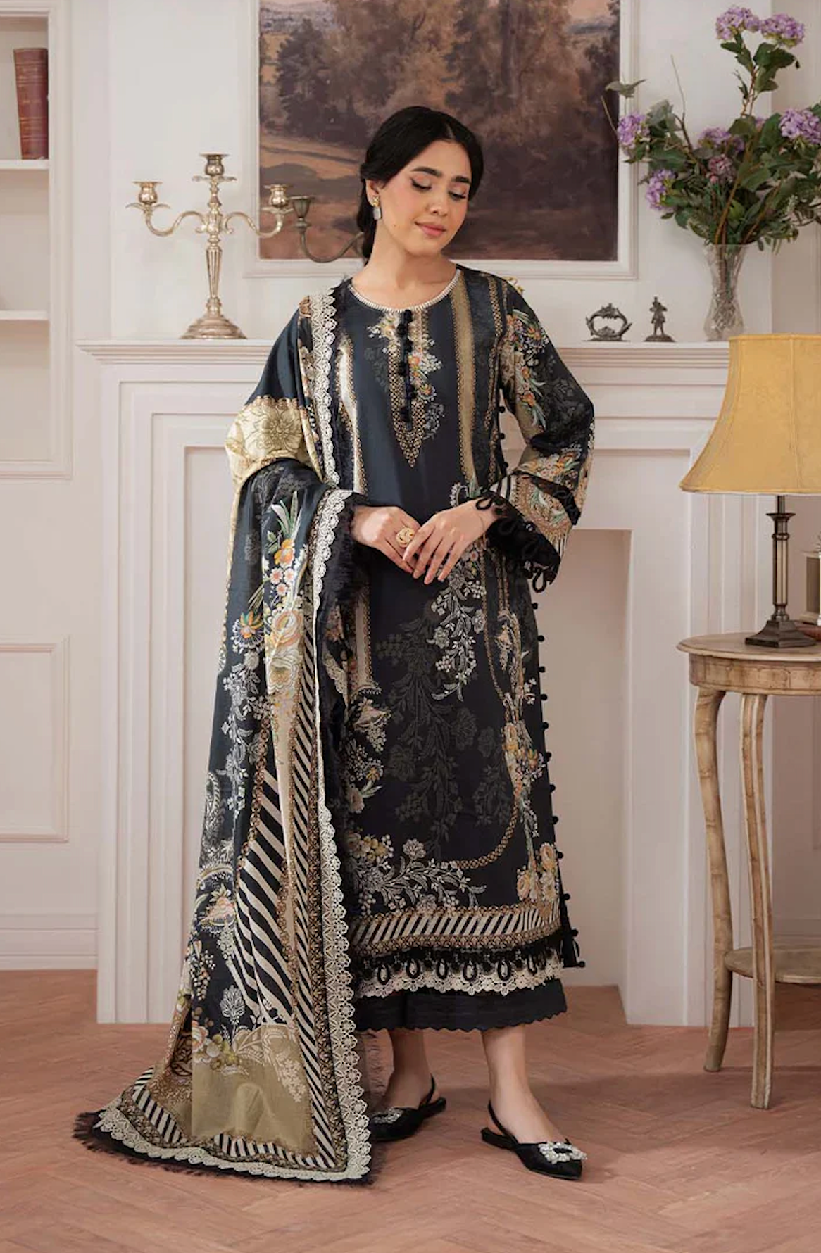 Khaadi - Summer 3PC Lawn Digital Printed Dress - zab1453