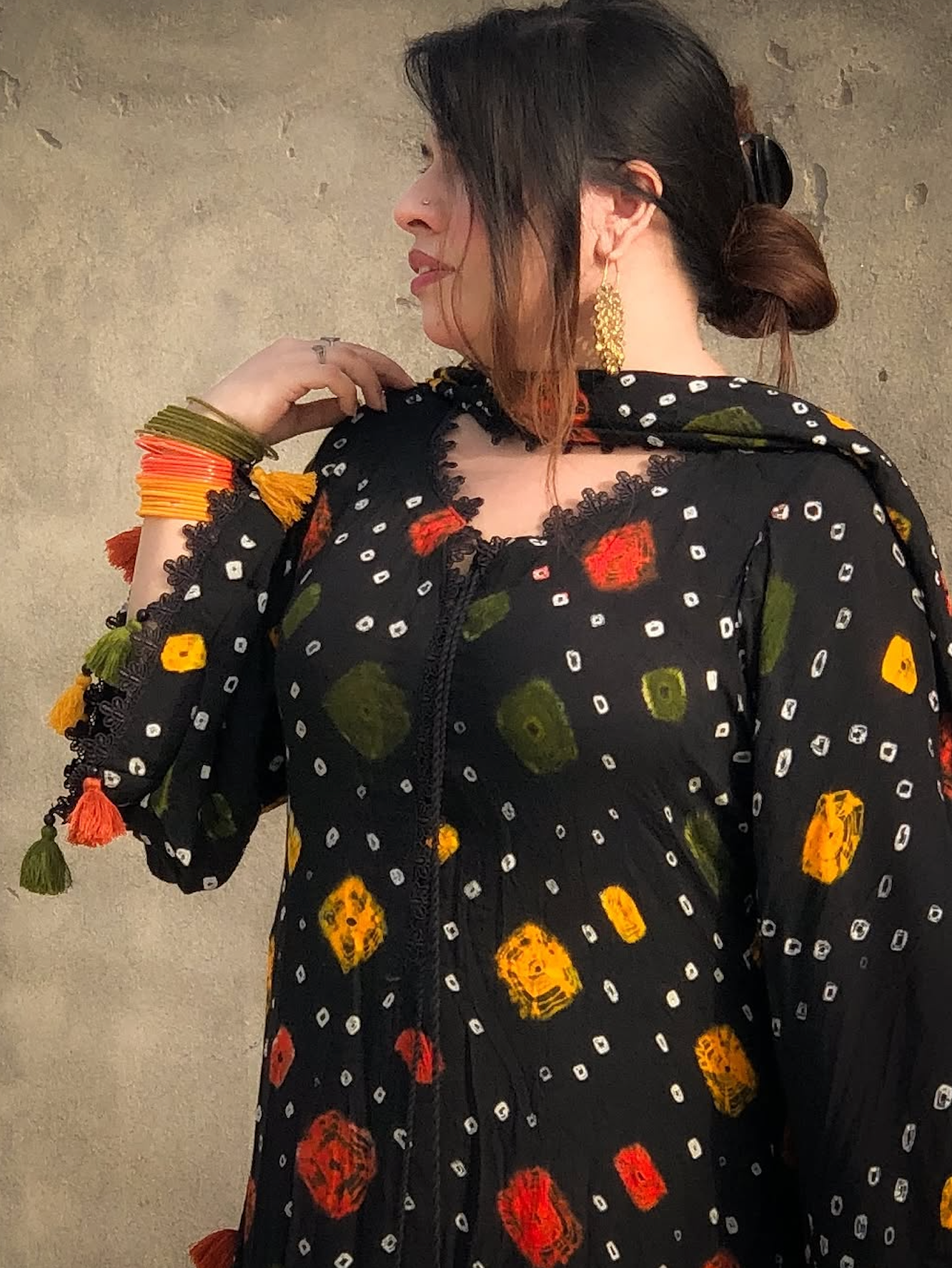 Black chunri - Summer 3PC Lawn Digital Printed Dress - zab1454