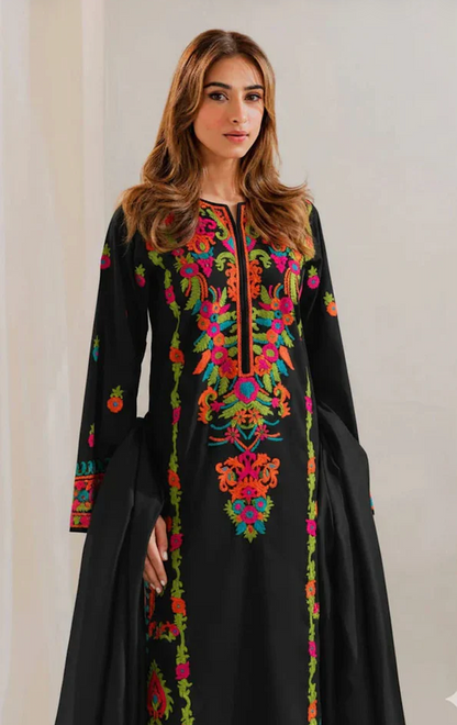 Aneela - Summer 3PC Lawn Embroidered Suit - zab1455