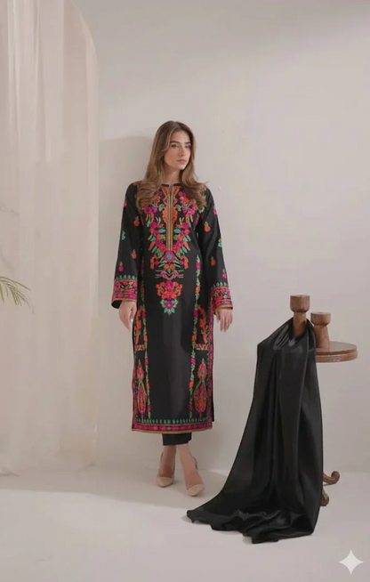 Aneela - Summer 3PC Lawn Embroidered Suit - zab1455