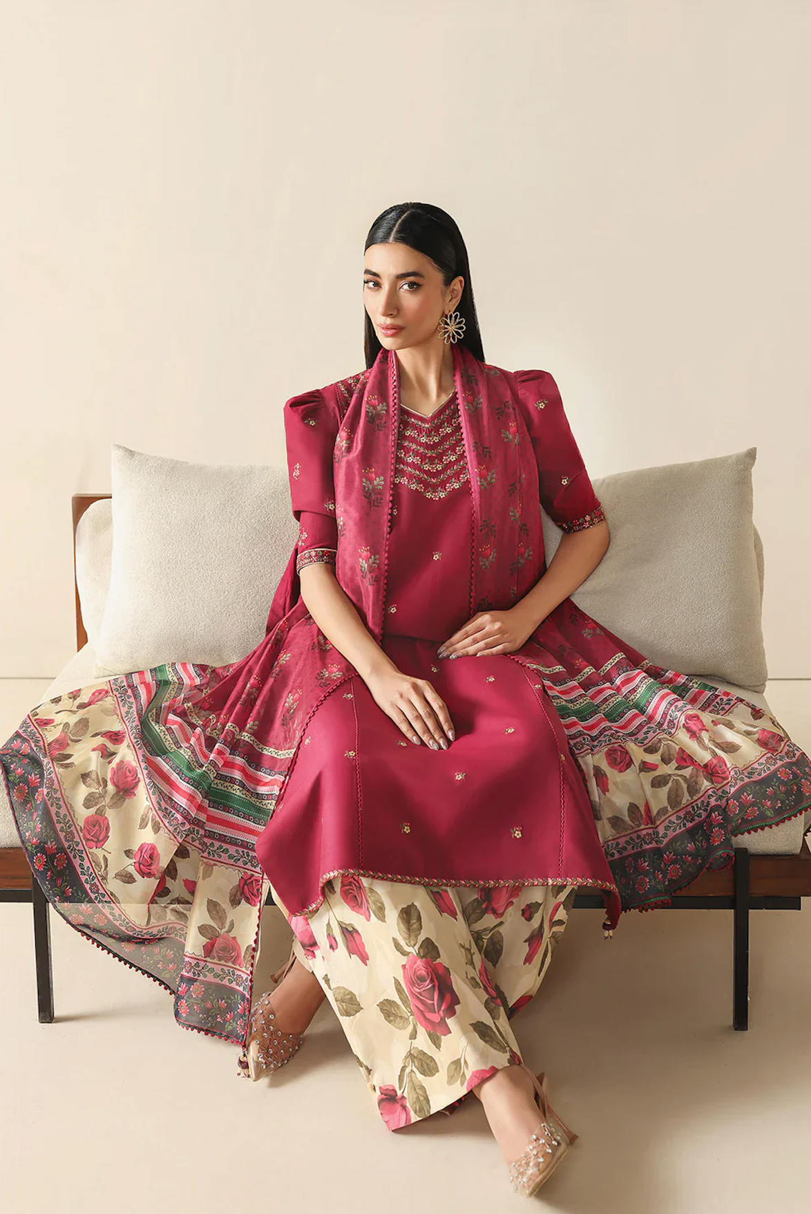 Baroque - Summer - 3PC Lawn Embroidered Suit - zab1456