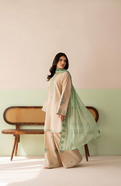 Limelight - Summer-3PC Lawn Embroidered Suit - zab1458