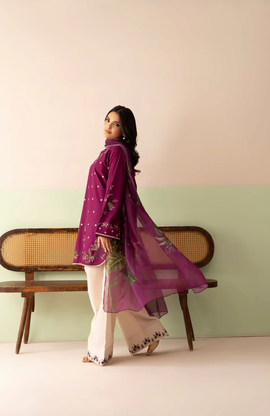 Baroque - Summer-3PC Lawn Embroidered Suit - zab1460