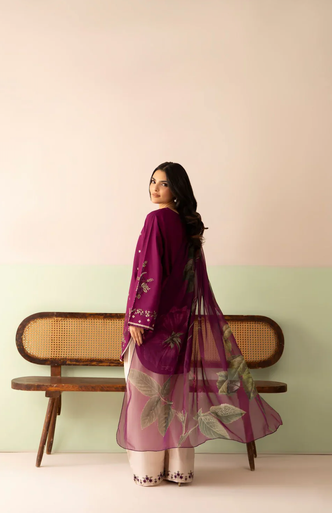 Baroque - Summer-3PC Lawn Embroidered Suit - zab1460