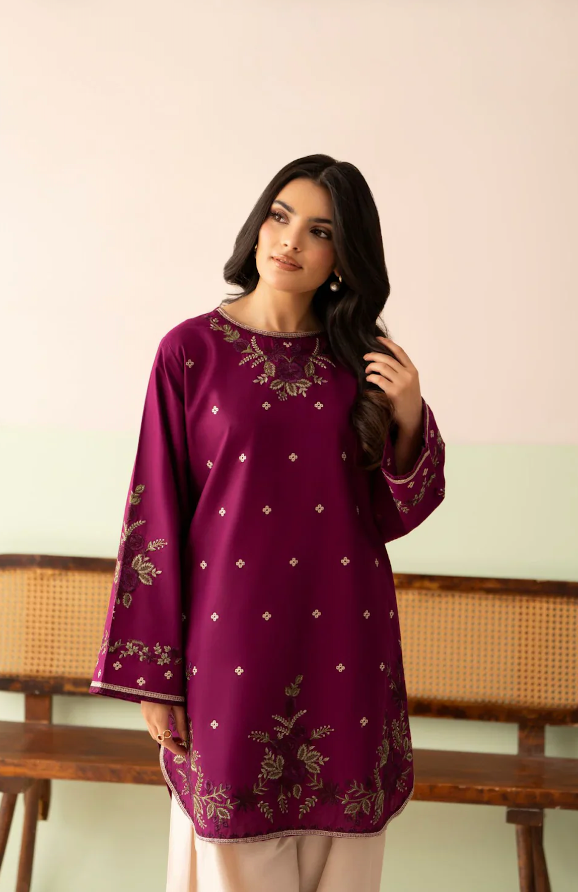Baroque - Summer-3PC Lawn Embroidered Suit - zab1460