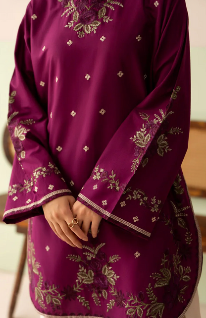 Baroque - Summer-3PC Lawn Embroidered Suit - zab1460