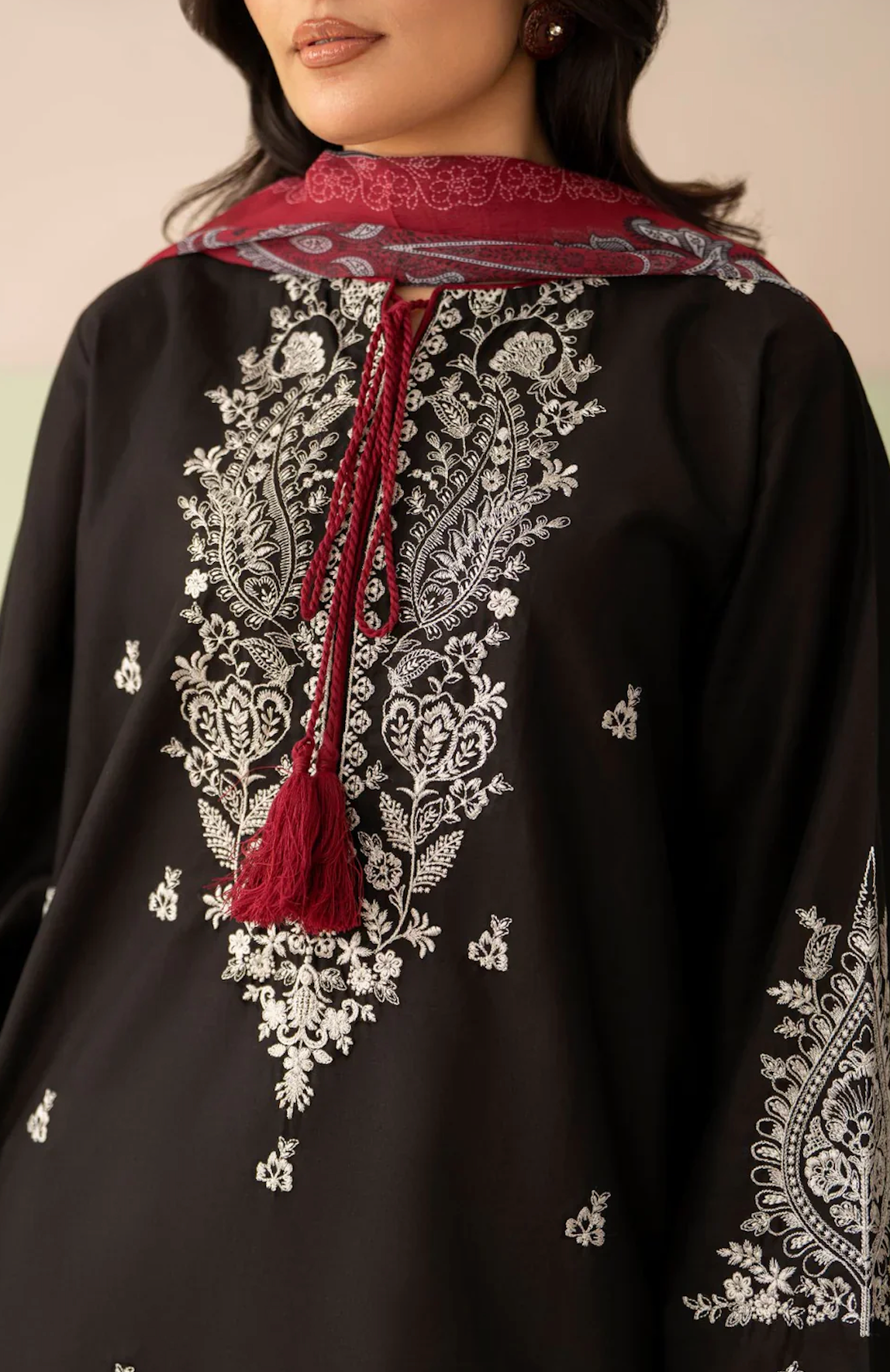Baroque - Summer-3PC Lawn Embroidered Suit - zab1461