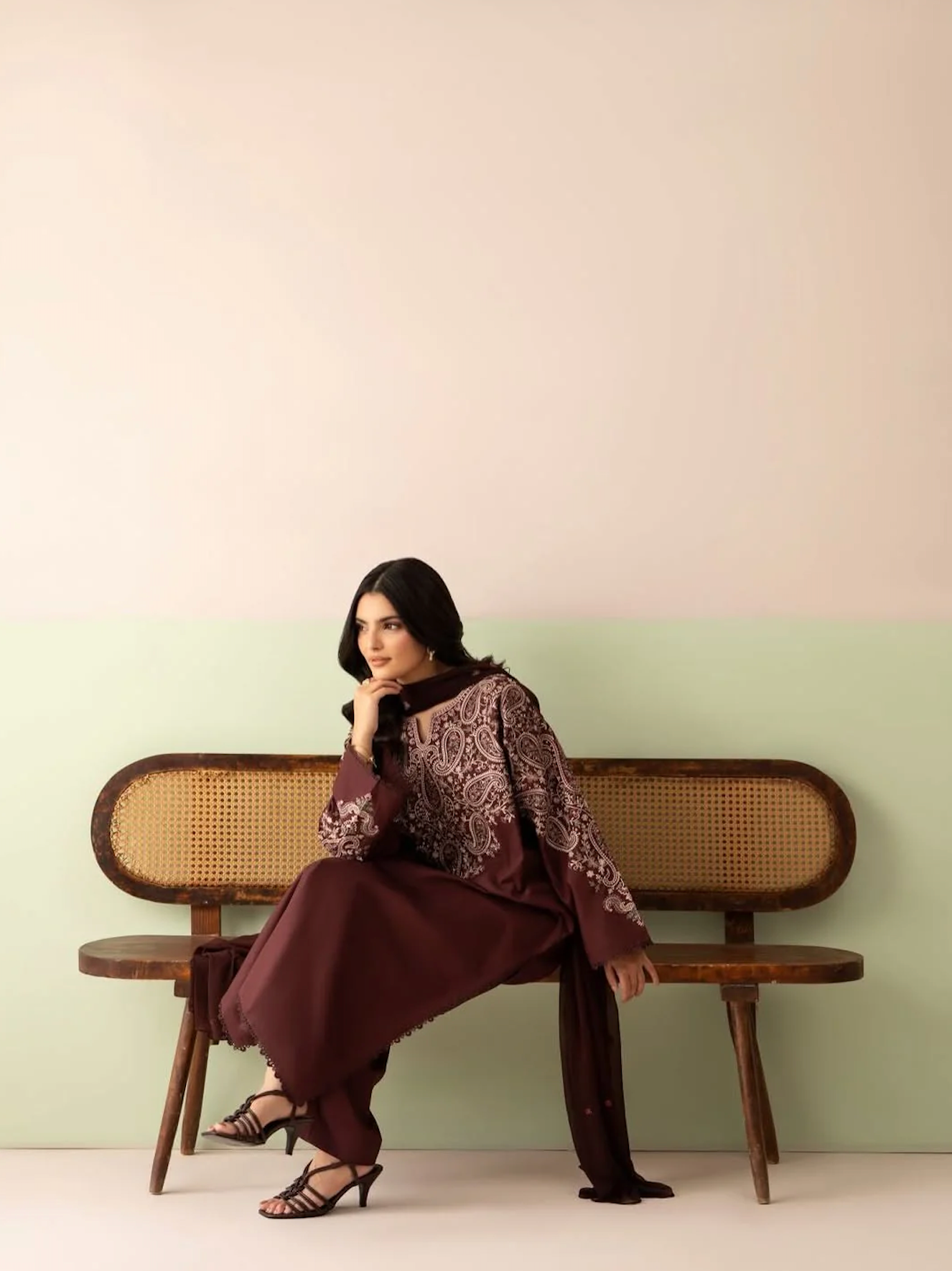 Jazmin - Summer-3PC Lawn Embroidered Suit - zab1462