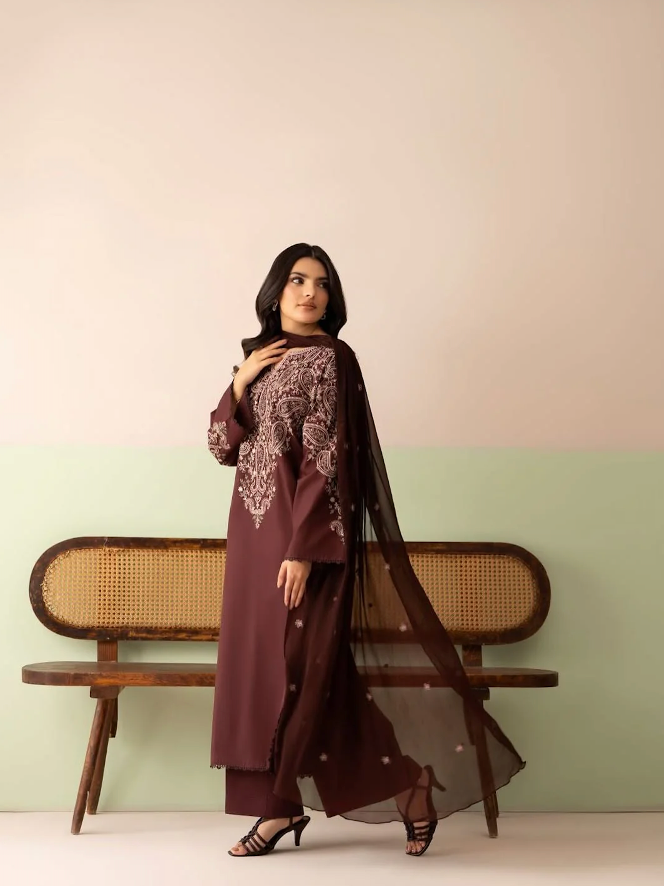 Jazmin - Summer-3PC Lawn Embroidered Suit - zab1462