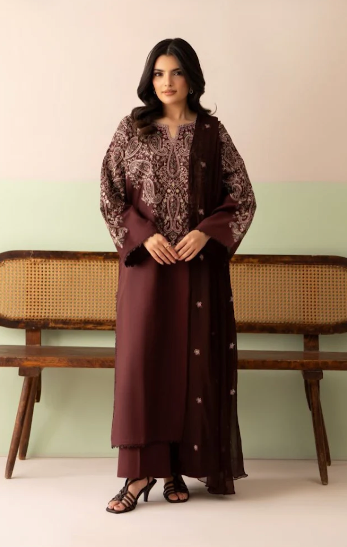 Jazmin - Summer-3PC Lawn Embroidered Suit - zab1462