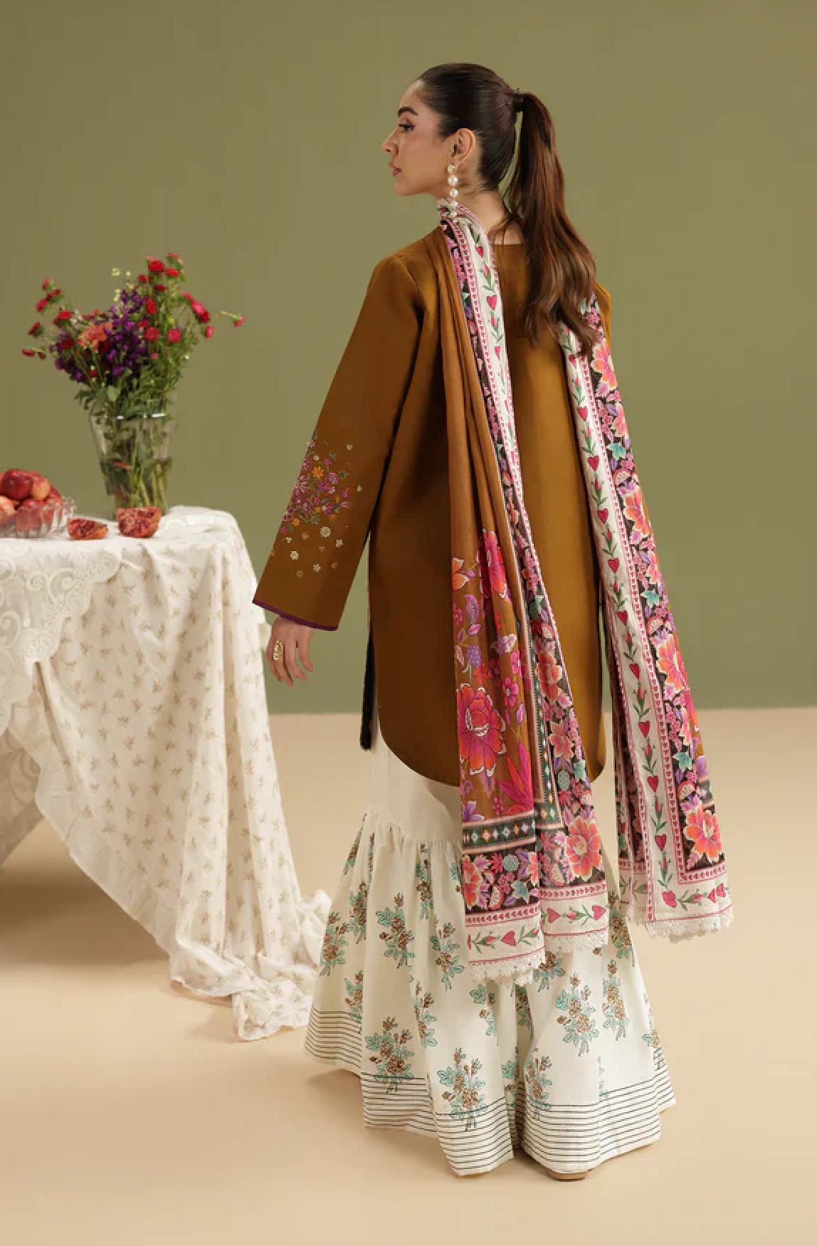 RajBari - Summer-3PC Lawn Embroidered Suit - zab1464