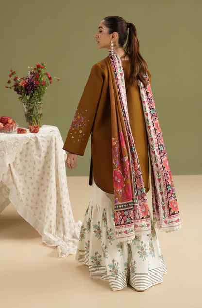 RajBari - Summer-3PC Lawn Embroidered Suit - zab1464