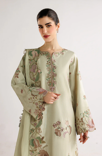 Baroque - Summer-3PC Lawn Embroidered Suit - zab1465