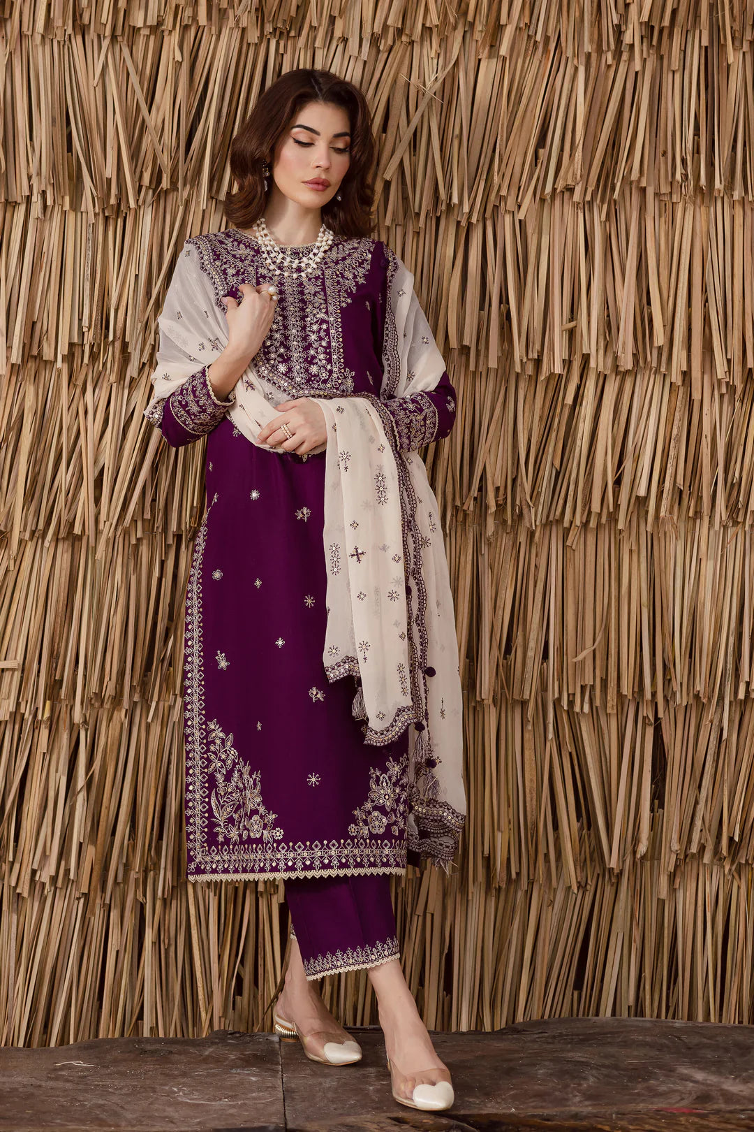 Mohagni - Summer 3PC Lawn Embroidered Suit - zab1405