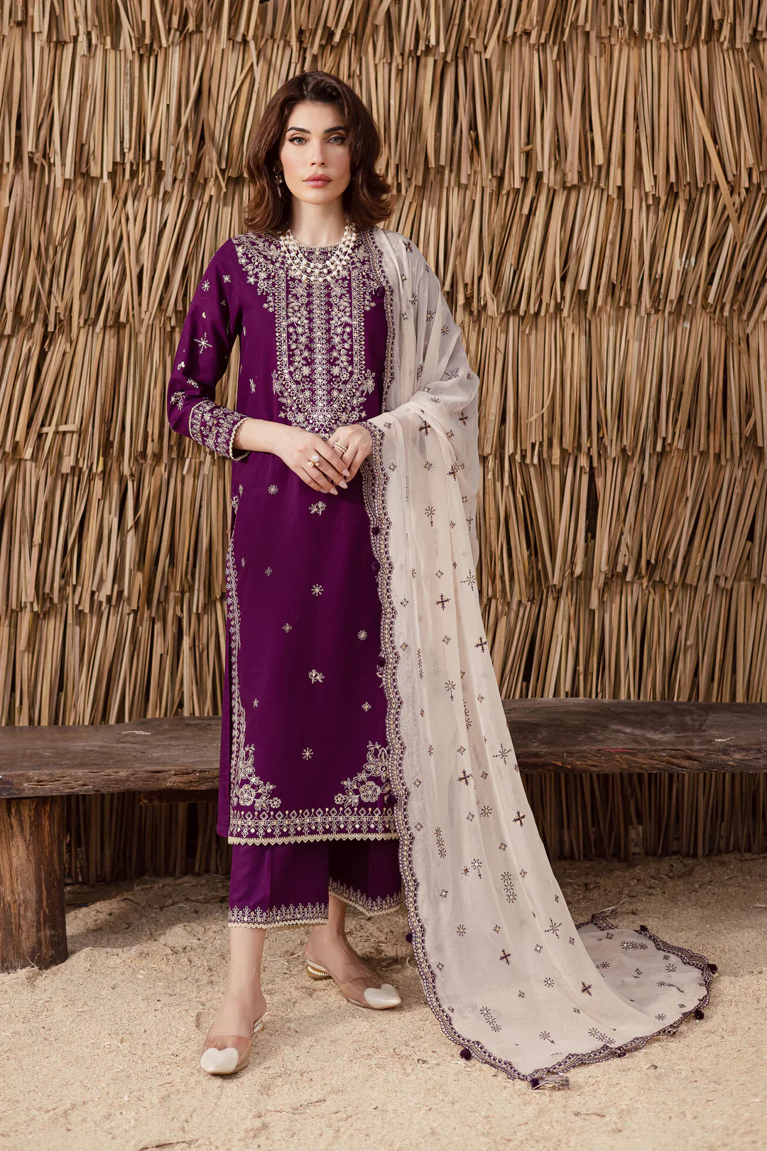 Mohagni - Summer 3PC Lawn Embroidered Suit - zab1405