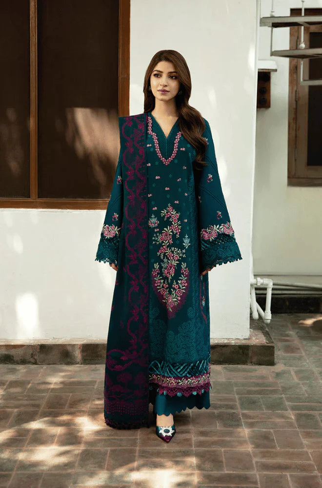 Sobia Nazir - Winter 3PC Dhanak Embroidered Suit - zab1148