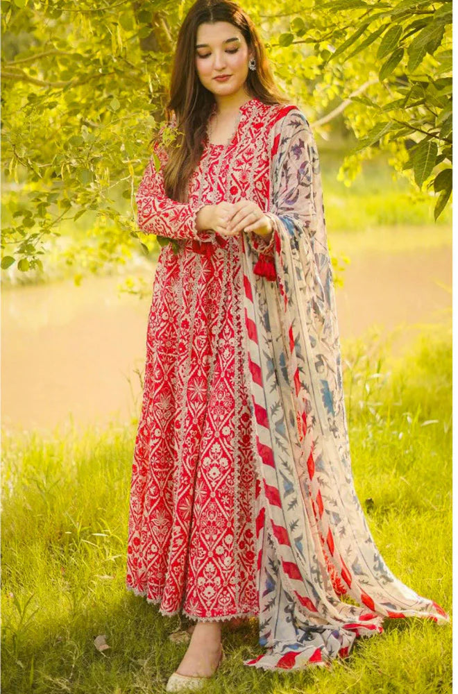 Zab - Summer 3PC Lawn Digital Print Dress - zab1362