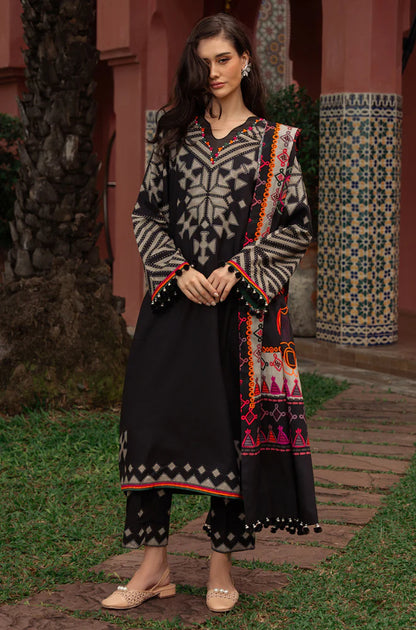 Charizma - Winter 3PC Karandi Digital Print Dress - zab1177