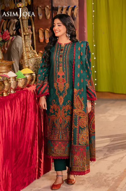 Asim Jofa - 3PC Lawn Digital Print Dress - zab1200
